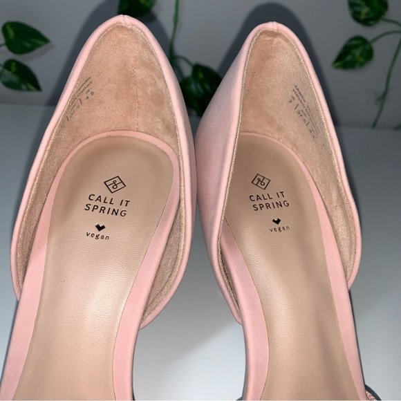 Call it Spring Heels Women’s Size 7 US Pink Vegan Pointy Toe D’Orsay Stiletto - Picture 9 of 9